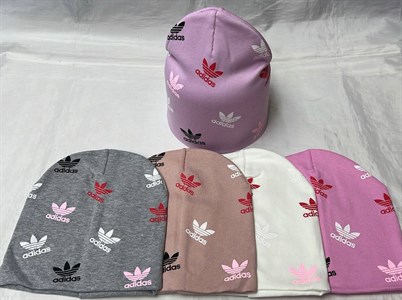 Шапка детская Adidas для девочки, 100% хлопок (1706-12) - фото 31830