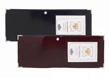 Обложка для удостоверения натуральная кожа с окошком (Е-056) - фото 32976