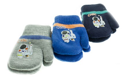 Детские варежки KimLin 70% шерсть, 20% бамбук, 10% акрил (999) - фото 33271