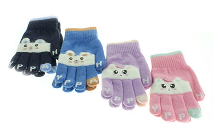 Детские перчатки KimLin 70% шерсть, 20% бамбук, 10% акрил (612) - фото 33275