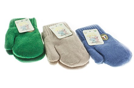 Детские варежки Henu 50% акрил, 40% шерсть, 10% спандекс (5322) - фото 33279