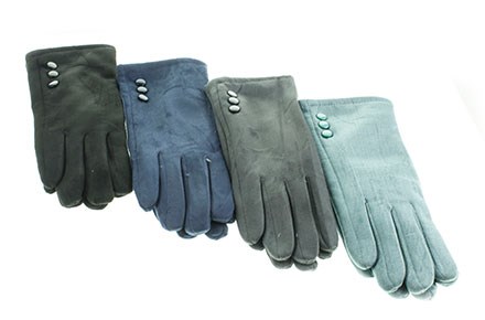 Перчатки женские KANG TAI текстиль подклад искусс. мех (01) - фото 33286