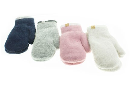 Варежки женские HENU 40% шерсть, 50% акрил, 10% спандекс (7257) - фото 33287