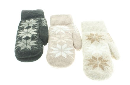 Варежки женские HENU 40% шерсть, 50% акрил, 10% спандекс (7201) - фото 33288