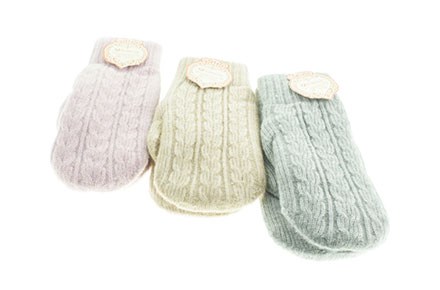 Варежки женские Kim Lin 70% шерсть, 20% бамбук, 10% акрил (452) - фото 33289