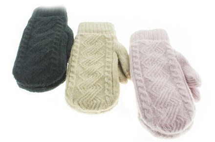 Варежки женские Kim Lin 70% шерсть, 20% бамбук, 10% акрил (448) - фото 33290