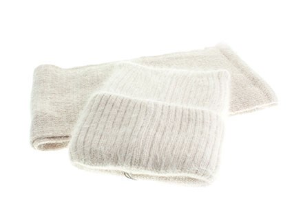 Комплект женский YIDINGXIN (шапка+шарф) 70% шерсть кролика, 50% хлопок (А-12) - фото 33326