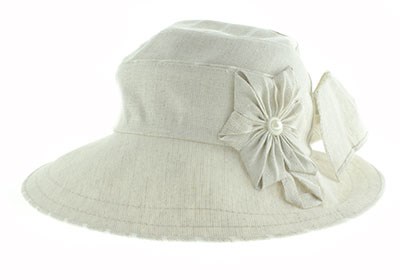 Шляпа женская Gros 100% лен  (0605-15) - фото 34984